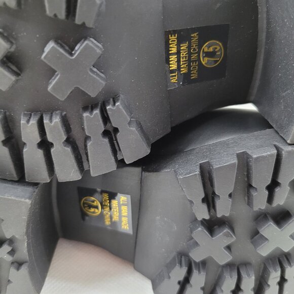 Soda Shoes Women's 7.5 Black Mary Jane Heels Lug Sole Chunky Block Heel Strap - Picture 11 of 15